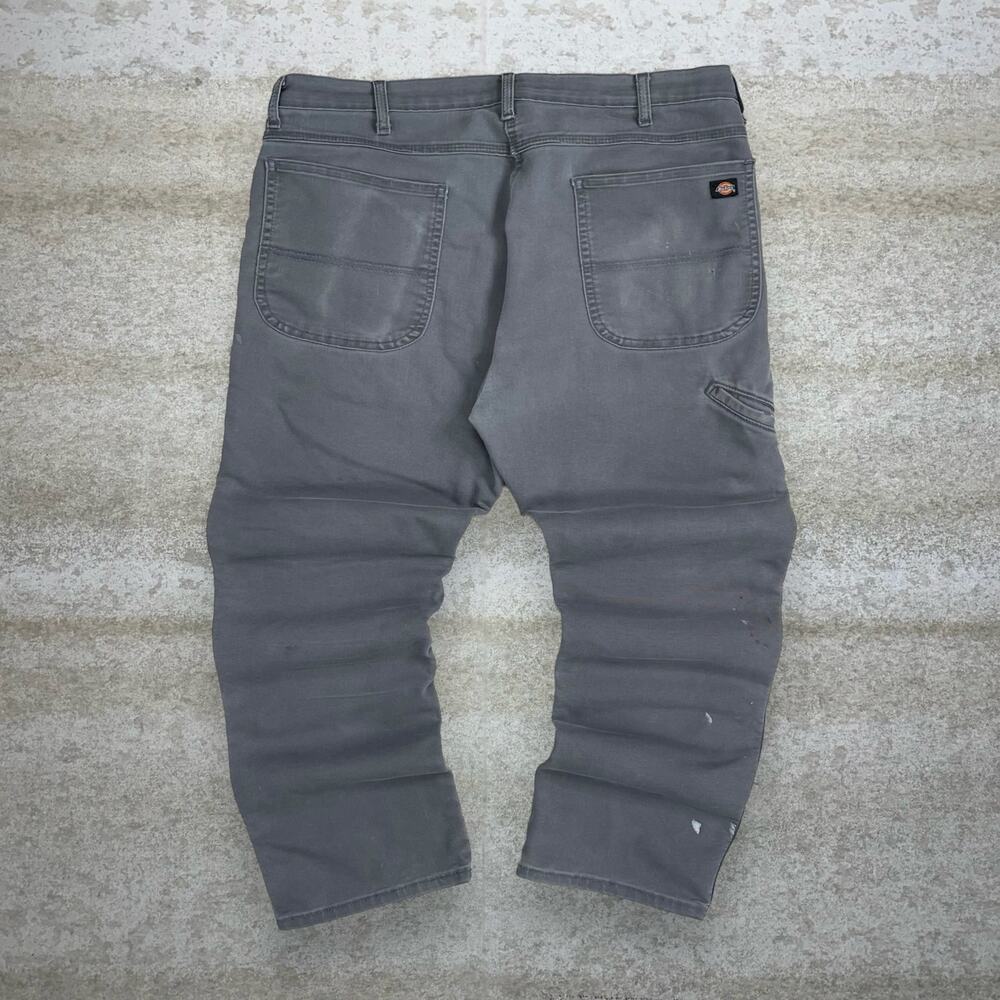 Vintage 90s Dickies Carpenter Pants 38x30 Baggy Smoke Grey Canvas Double Knee